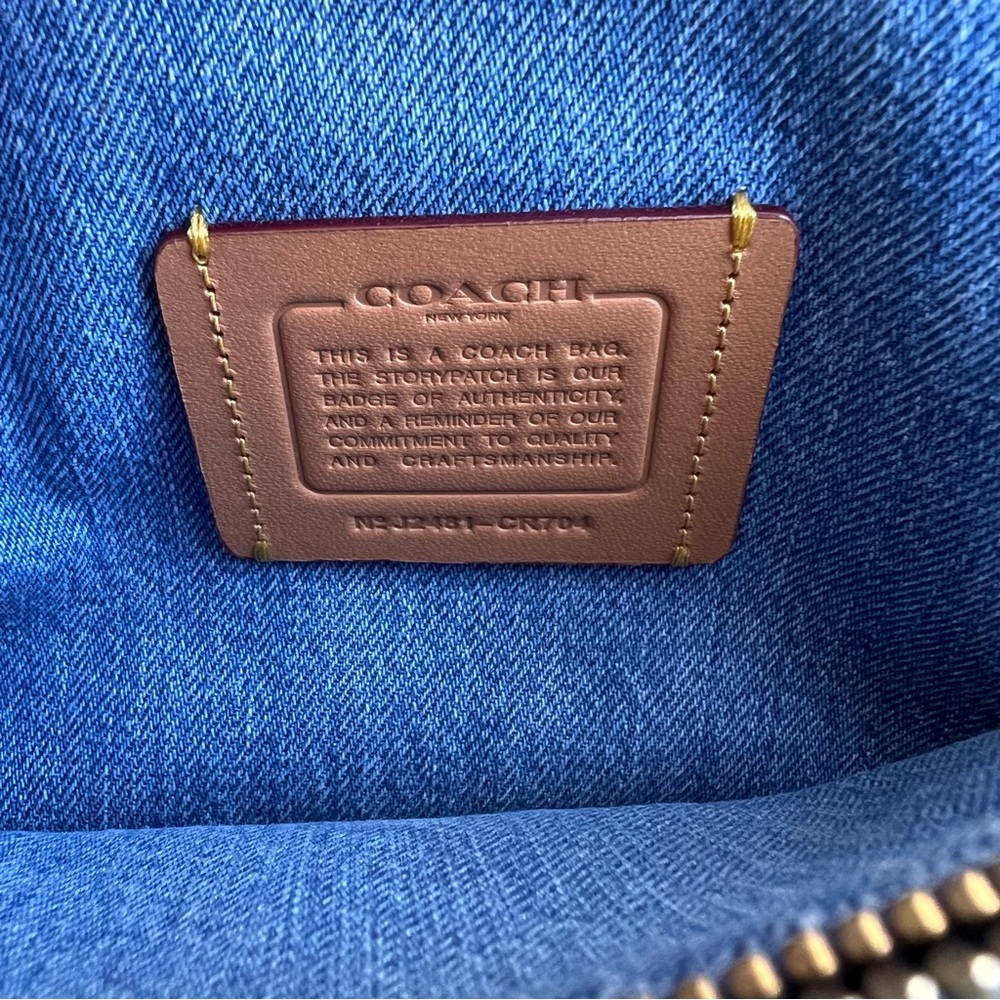 Coach Denim Quilted 26 Shoulder Bag - Picture 10 of 14